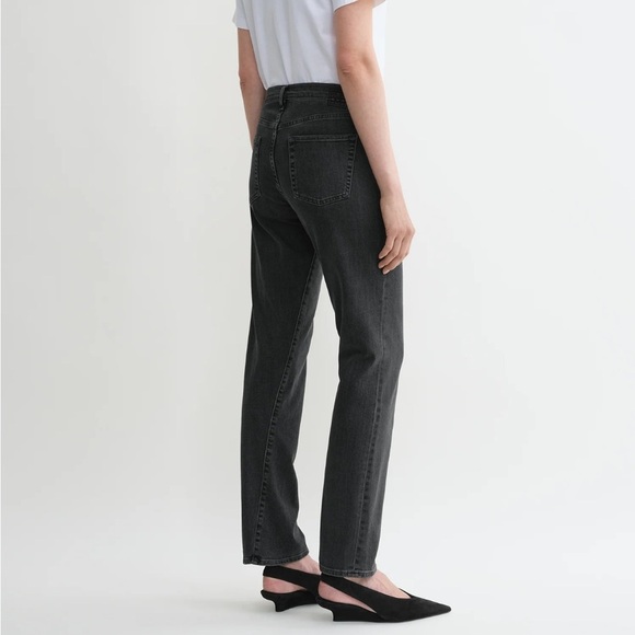 Toteme Twisted Seam Denim Straight Leg Jeans Grey 26 - Picture 4 of 8